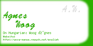 agnes woog business card